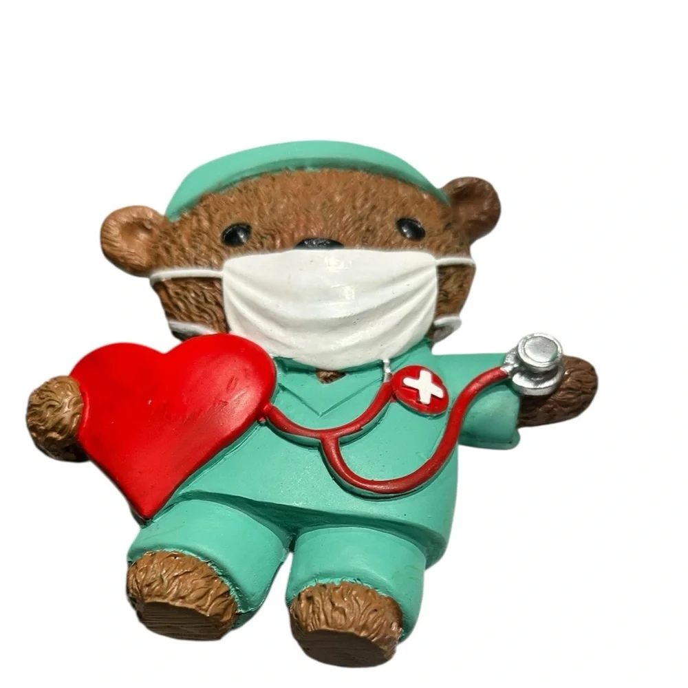 Hobby Lobby Medical Bear Christmas Ornament Nurse Doctor Scrubs NWOT